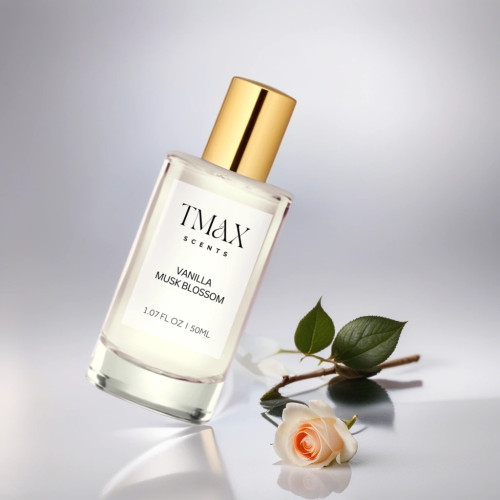 TMAX Scent Vanilla Musk Blossom - Unisex 50ml Perfume with Floral & Creamy Amber Notes