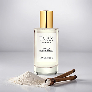 TMAX Scent Vanilla Musk Blossom - Unisex 50ml Perfume with Floral & Creamy Amber Notes