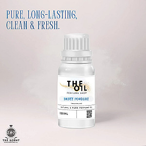 TSZ Scent Babyy Powdery Perfume Oil 100ml Soft Musk & Delicate Floral Fragrance Long-Lasting Alcohol-Free Gentle on Skin