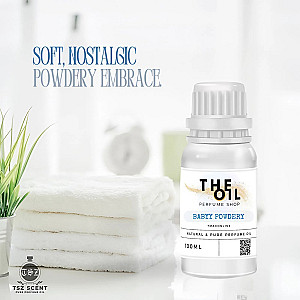 TSZ Scent Babyy Powdery Perfume Oil 100ml Soft Musk & Delicate Floral Fragrance Long-Lasting Alcohol-Free Gentle on Skin