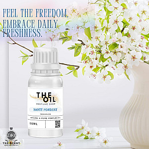 TSZ Scent Babyy Powdery Perfume Oil 100ml Soft Musk & Delicate Floral Fragrance Long-Lasting Alcohol-Free Gentle on Skin